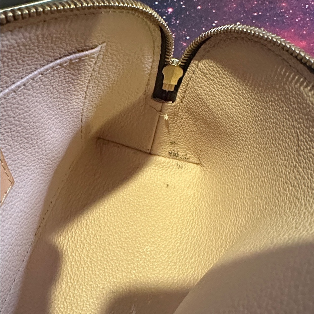 Authentic Louis Vuitton Brown and Tan Monogram Cosmetic Pouch - Picture 7 of 10